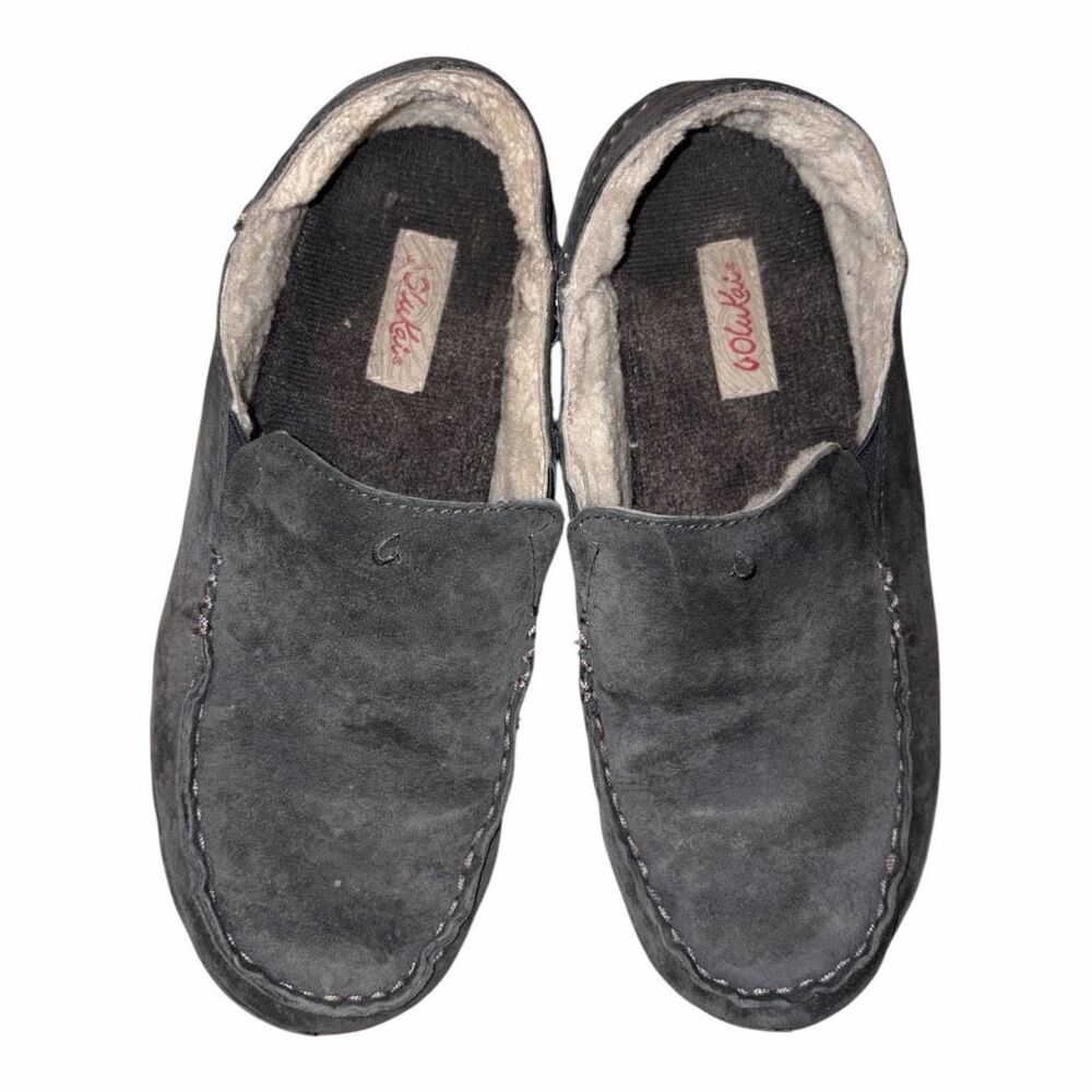 ✨Olukai Women's Nohea Sheepskin Grey Sz 9 Slippers✨ - Picture 3 of 8